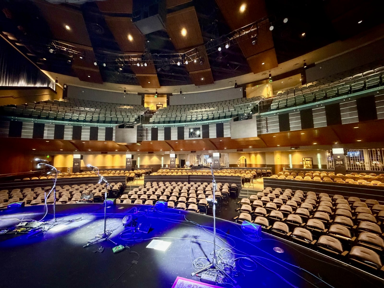Empty concert hall stage setup