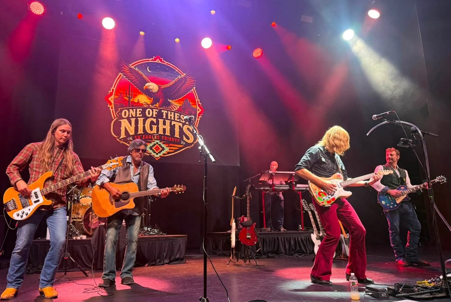 Band performing live